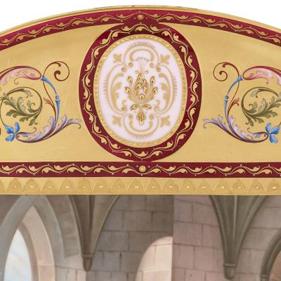  Royal Vienna Porcelain Antique parcel gilt and painted porcelain charger plate by Royal Vienna