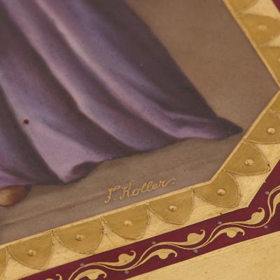  Royal Vienna Porcelain Antique parcel gilt and painted porcelain charger plate by Royal Vienna