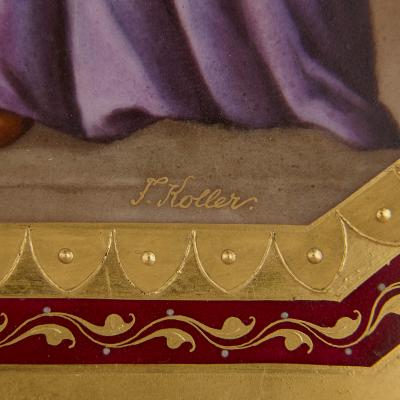  Royal Vienna Porcelain Antique parcel gilt painted porcelain charger plate by Royal Vienna Porcelain