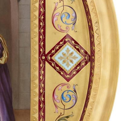  Royal Vienna Porcelain Antique parcel gilt painted porcelain charger plate by Royal Vienna Porcelain