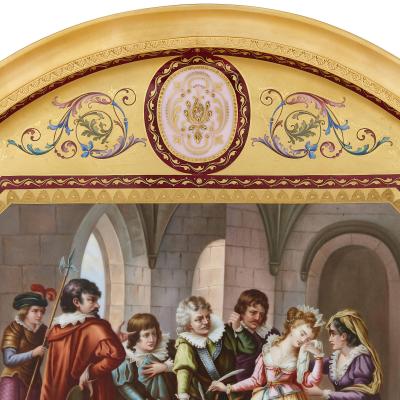  Royal Vienna Porcelain Antique parcel gilt painted porcelain charger plate by Royal Vienna Porcelain