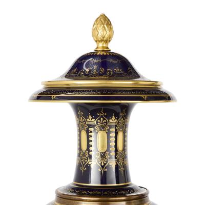  Royal Vienna Porcelain Large pair of antique Royal Vienna porcelain vases