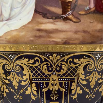  Royal Vienna Porcelain Large pair of antique Royal Vienna porcelain vases