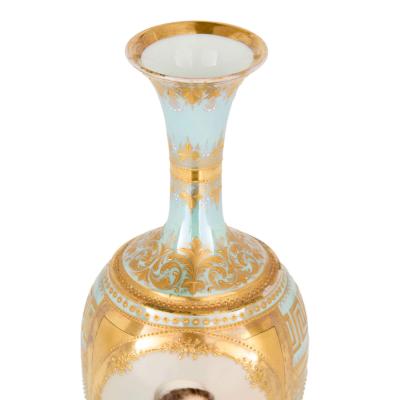  Royal Vienna Porcelain Manufactory 19th Century Royal Vienna Porcelain Cabinet Vase Depicting Ruth By Royal Vienna