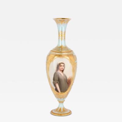  Royal Vienna Porcelain Manufactory 19th Century Royal Vienna Porcelain Cabinet Vase Depicting Ruth By Royal Vienna