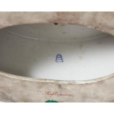  Royal Vienna Porcelain Monumental Royal Vienna Iridescent Porcelain Portrait Vase and Cover circa 1880