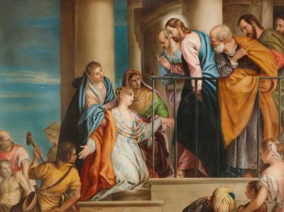  Royal Vienna Porcelain Renaissance style gilt bronze and porcelain plaque by Royal Vienna