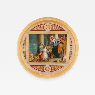  Royal Vienna Porcelain Renaissance style gilt bronze and porcelain plaque by Royal Vienna