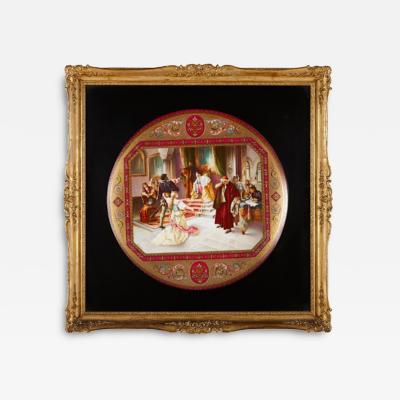  Royal Vienna Porcelain Royal Vienna porcelain charger with theatre theme