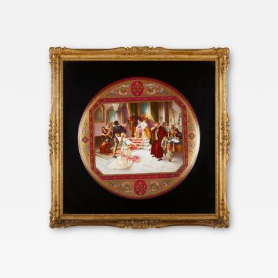  Royal Vienna Porcelain Royal Vienna porcelain charger with theatre theme