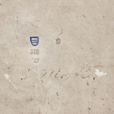  Royal Vienna Porcelain Very large Royal Vienna painted porcelain plaque after Correggio