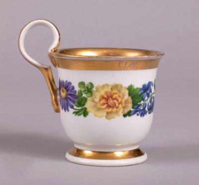  Royal Vienna Porcelain Vienna Botanical Cup and Saucer c 1823