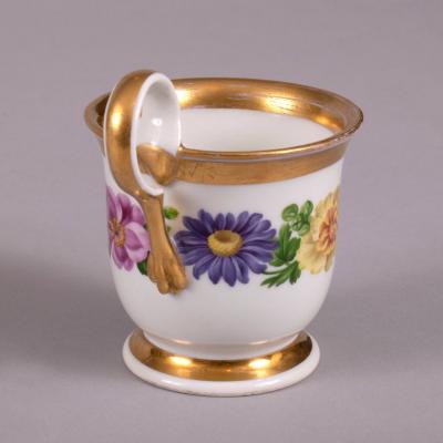  Royal Vienna Porcelain Vienna Botanical Cup and Saucer c 1823
