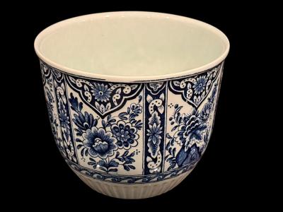  Rozenburg Royal Delftware Factory DELFT COBALT BLUE FLORAL PATTERN PLANTER