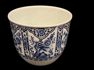  Rozenburg Royal Delftware Factory DELFT COBALT BLUE FLORAL PATTERN PLANTER