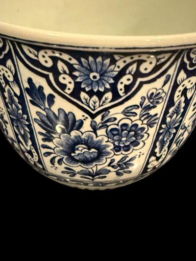  Rozenburg Royal Delftware Factory DELFT COBALT BLUE FLORAL PATTERN PLANTER