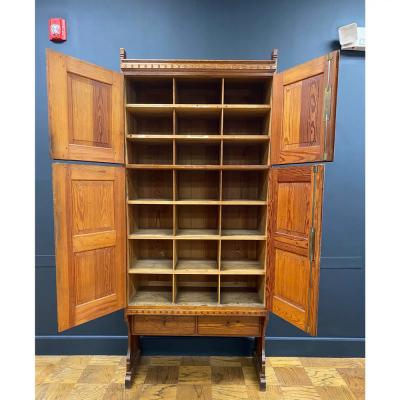  Rud Rasmussen Snedkerier 1900 1909 Solid Pine Tall Cabinet by Martin Nyrop