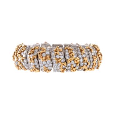  Ruser Ruser Mid 20th Century Diamond and Gold Bracelet