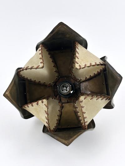  Rustika Lux Austria Unique Mid Century Hand Made Brass Pendant Lamp Tulip by Rustika Lux Austria