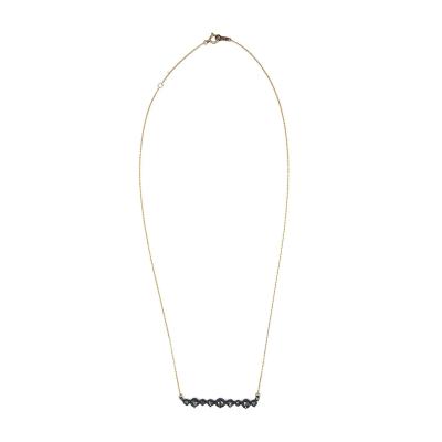  Ryo Katori SILVER CAST DIAMOND NECKLACE ON THIN GOLD CHAIN