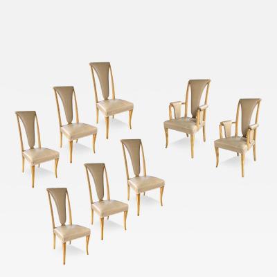  S Hille Co S Hille Company London Eight English Art Deco Birdseye Maple Dining Chairs