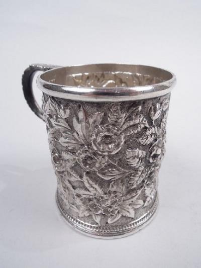  S Kirk Son Inc Antique Kirk Baltimore Repousse Silver Baby Cup