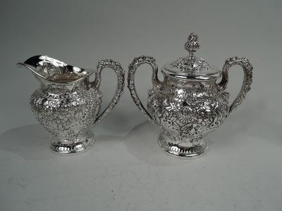  S Kirk Son Inc Antique Kirk Baltimore Repousse Sterling Silver Creamer Sugar