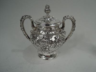  S Kirk Son Inc Antique Kirk Baltimore Repousse Sterling Silver Creamer Sugar