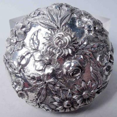  S Kirk Son Inc Antique Kirk Baltimore Repousse Sterling Silver Trinket Box