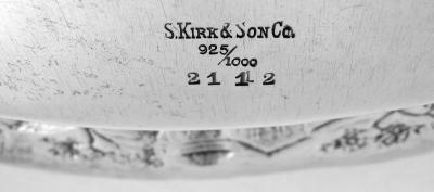  S Kirk Son Inc Antique Kirk Baltimore Repousse Tower Flower Pictorial Salver