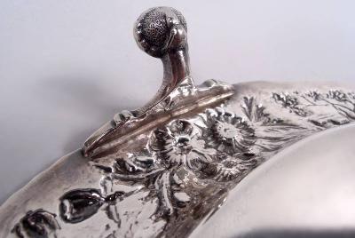  S Kirk Son Inc Antique Kirk Baltimore Repousse Tower Flower Pictorial Salver