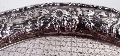  S Kirk Son Inc Antique Kirk Baltimore Repousse Tower Flower Pictorial Salver