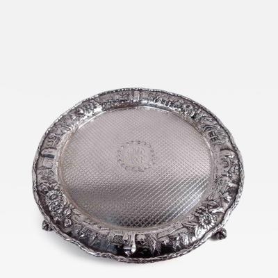 S Kirk Son Inc Antique Kirk Baltimore Repousse Tower Flower Pictorial Salver