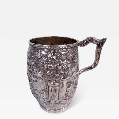  S Kirk Son Inc Antique Kirk Baltimore Silver Flower Tower Baby Cup