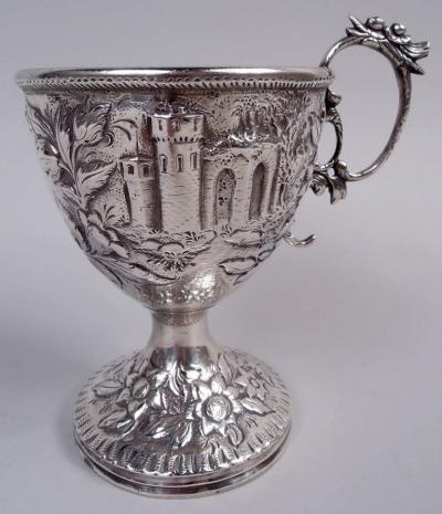  S Kirk Son Inc Antique Kirk Baltimore Victorian Silver Tower Flower Youth Cup