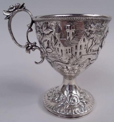  S Kirk Son Inc Antique Kirk Baltimore Victorian Silver Tower Flower Youth Cup