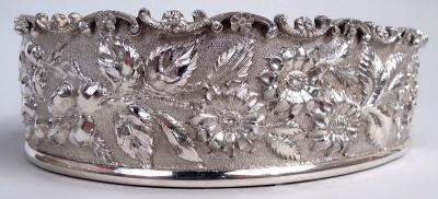  S Kirk Son Inc Antique Kirk Edwardian Baltimore Repousse Heart Pincushion Box