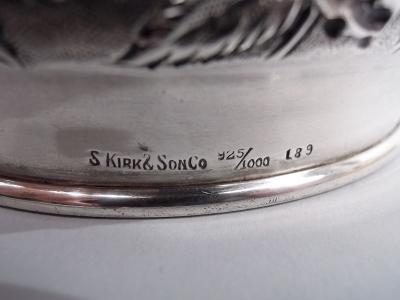  S Kirk Son Inc Antique Kirk Edwardian Sterling Silver Cut Glass Tobacco Jar