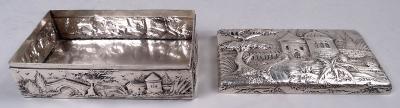  S Kirk Son Inc Kirk Baltimore Sterling Silver Box with Picturesque Architecture