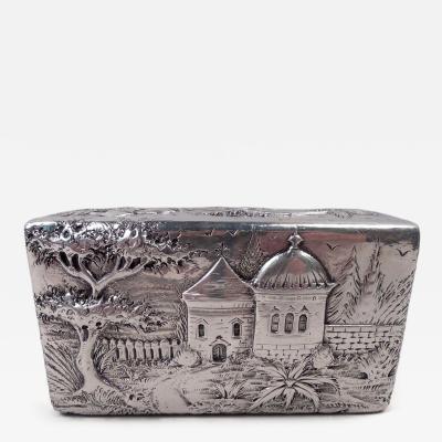  S Kirk Son Inc Kirk Baltimore Sterling Silver Box with Picturesque Architecture