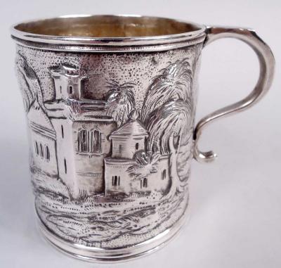 S Kirk Son Inc Kirk Baltimore Victorian Silver Pastoral Architecture Baby Cup