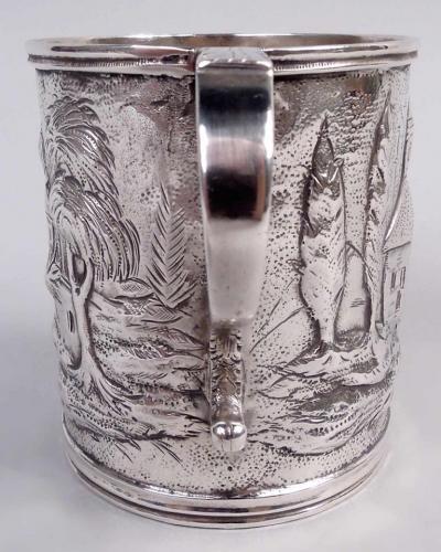  S Kirk Son Inc Kirk Baltimore Victorian Silver Pastoral Architecture Baby Cup