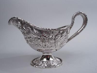  S Kirk Son Inc Kirk Edwardian Baltimore Repousse Sterling Silver Gravy Boat