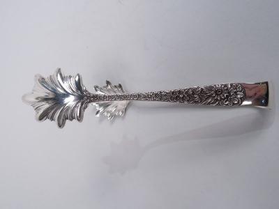  S Kirk Son Inc Pair of Kirk Repousse Sterling Silver Ice Tongs