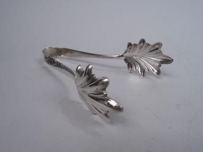  S Kirk Son Inc Pair of Kirk Repousse Sterling Silver Ice Tongs