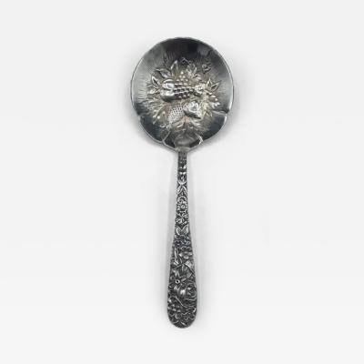  S Kirk Sons Short Handled Sterling Silver Repousse Jelly Spoon 1930 S Kirk Son