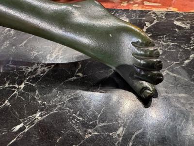  S Melanie French Art Deco Diana the Huntress Bronze by S Melanie 1930s