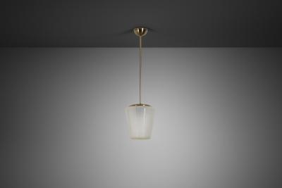  S hk liikkeiden Oy Brass Pendant Light for PSO Pohjoismainen S hk Oy Finland Mid 20th Century