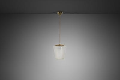  S hk liikkeiden Oy Brass Pendant Light for PSO Pohjoismainen S hk Oy Finland Mid 20th Century