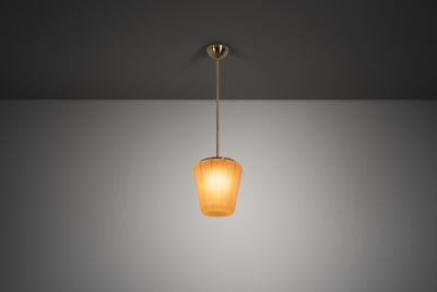  S hk liikkeiden Oy Brass Pendant Light for PSO Pohjoismainen S hk Oy Finland Mid 20th Century